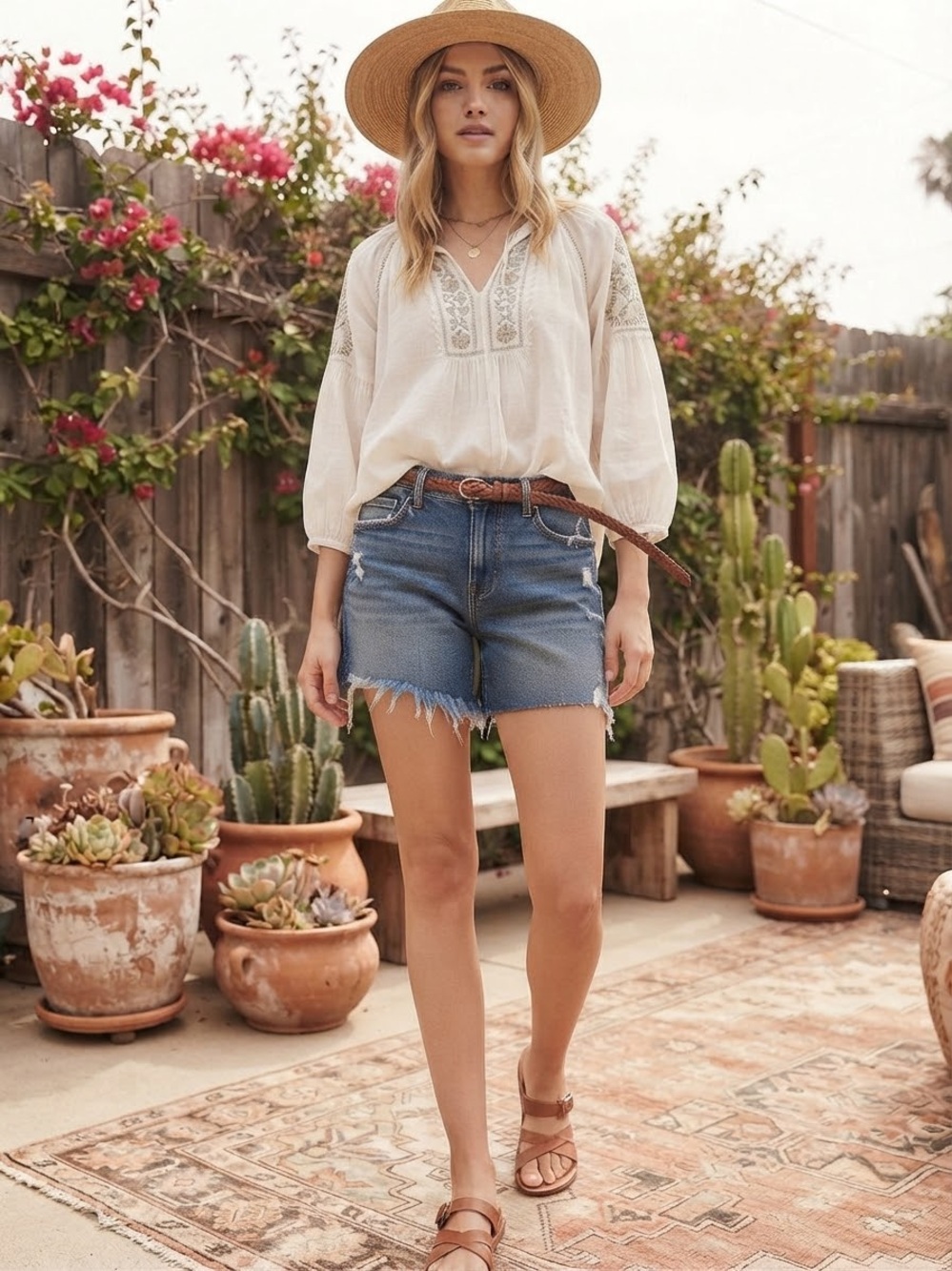 American Eagle Outfitters Blue Denim Cutoff Jean Shorts